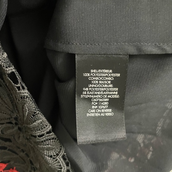 Alice + Olivia Black and Crimson Lace Sheath Dress - Picture 5 of 5